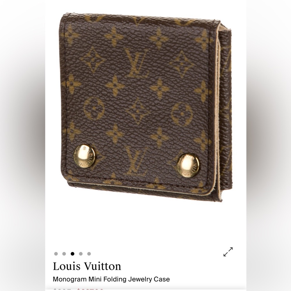 Louis Vuitton Monogram Canvas jewelry case in Brown and Gold